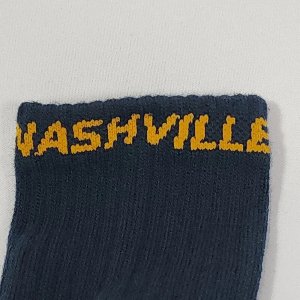 NHL Nashville Predators Socks Mens Womens Sz Large OTS‎ Anthem Sport Navy NEW